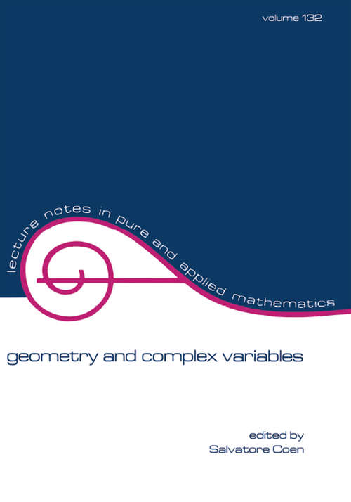Cover image of Geometry and Complex Variables