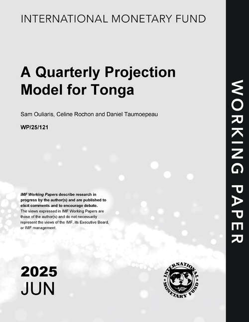 Book cover of A Quarterly Projection Model for Tonga