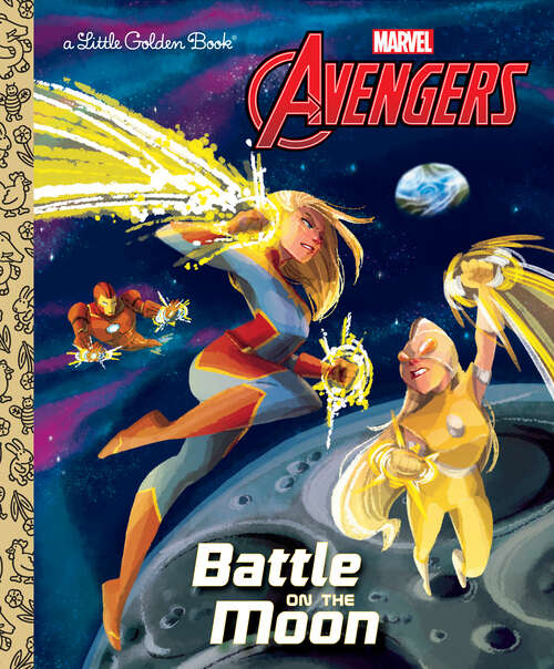 Book cover of Battle on the Moon (Little Golden Book)