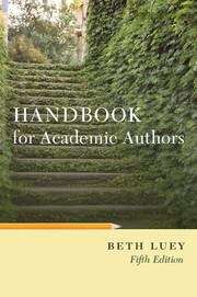 Book cover of Handbook for Academic Authors