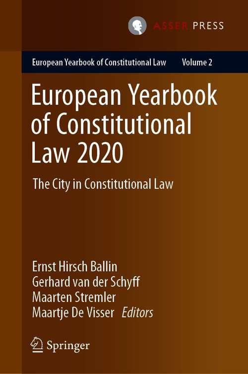 European Yearbook of Constitutional Law 2020: The City in Constitutional Law (European Yearbook of Constitutional Law #2)