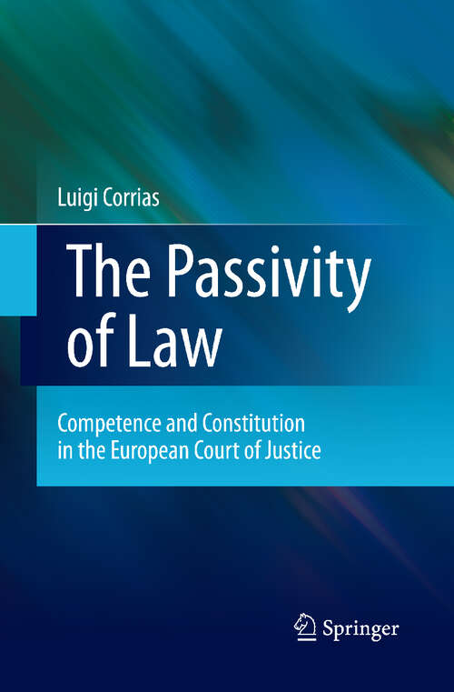 Book cover of The Passivity of Law