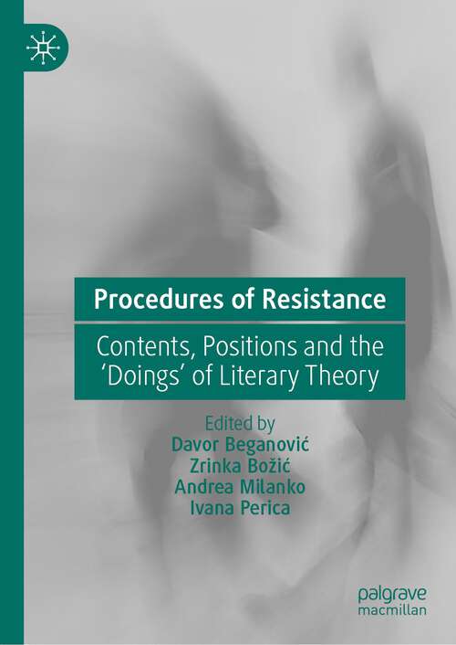 Book cover of Procedures of Resistance: Contents, Positions and the 'Doings' of Literary Theory (2024)