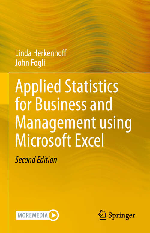 Book cover of Applied Statistics for Business and Management using Microsoft Excel (Second Edition 2025)