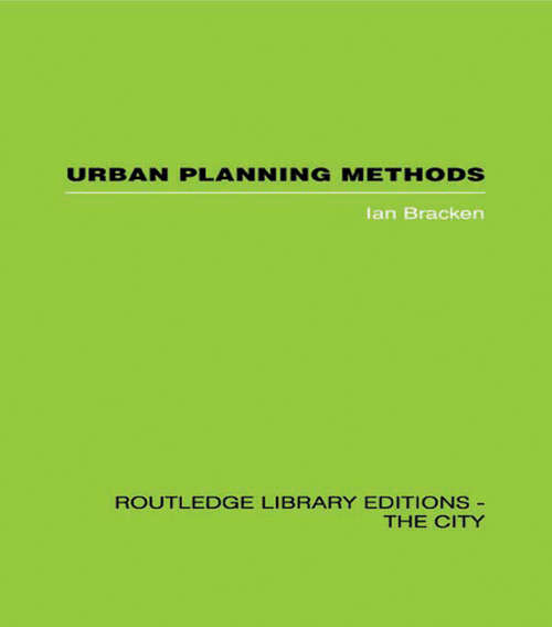 Book cover of Urban Planning Methods: Research and Policy Analysis