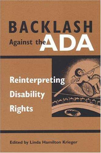 Book cover of Backlash Against the Ada