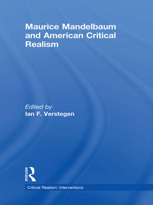 Book cover of Maurice Mandelbaum and American Critical Realism