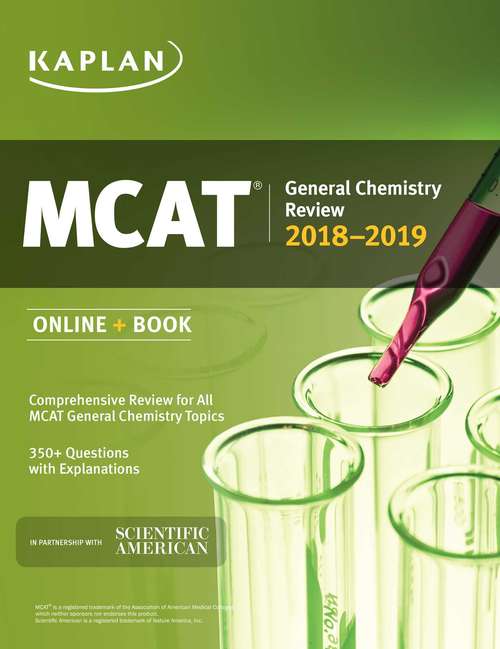 Book cover of MCAT General Chemistry Review 2018-2019: Online + Book