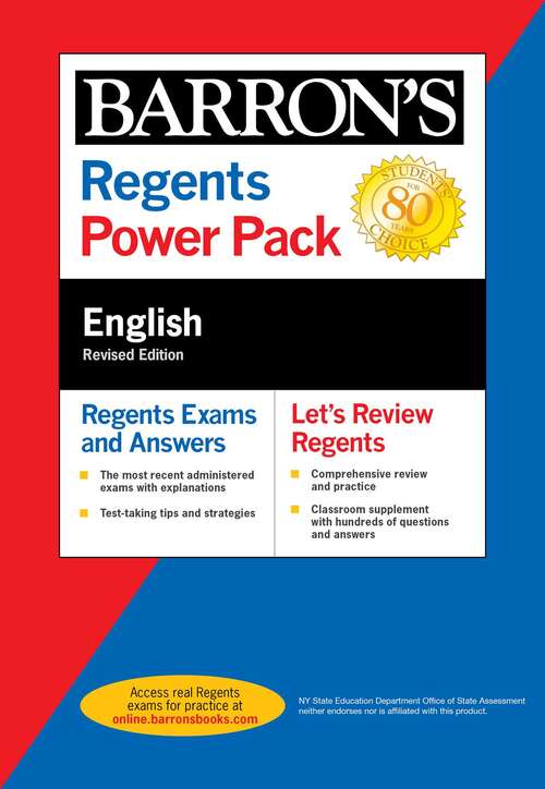 Book cover of Regents English Power Pack Revised Edition (Barron's Regents NY)