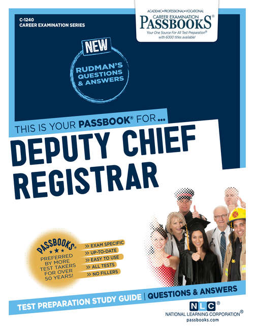 Book cover of Deputy Chief Registrar: Passbooks Study Guide (Career Examination Series)