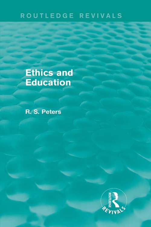 Cover image of Ethics and Education