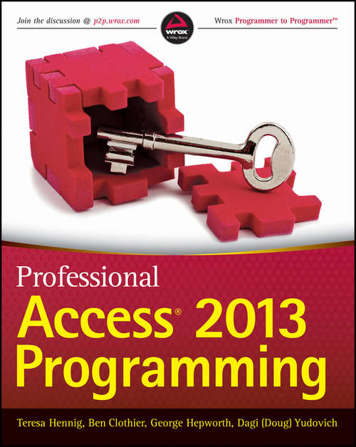Book cover of Professional Access 2013 Programming