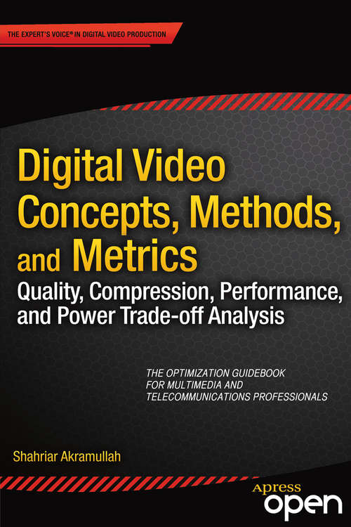 Book cover of Digital Video Concepts, Methods, and Metrics
