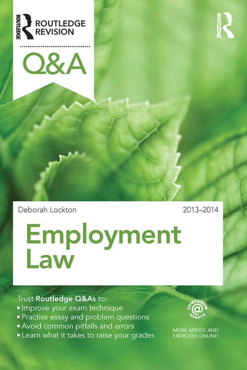 Book cover of Q&A Employment Law 2013-2014 (Questions and Answers)