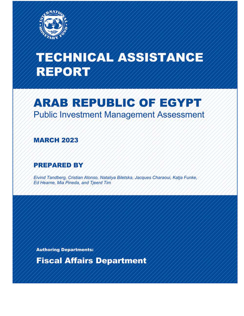 Book cover of Arab Republic of Egypt: Technical Assistance Report-Public Investment Management Assessment