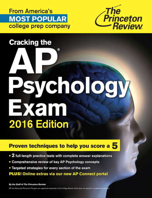 Book cover of Cracking the AP Psychology Exam, 2016 Edition
