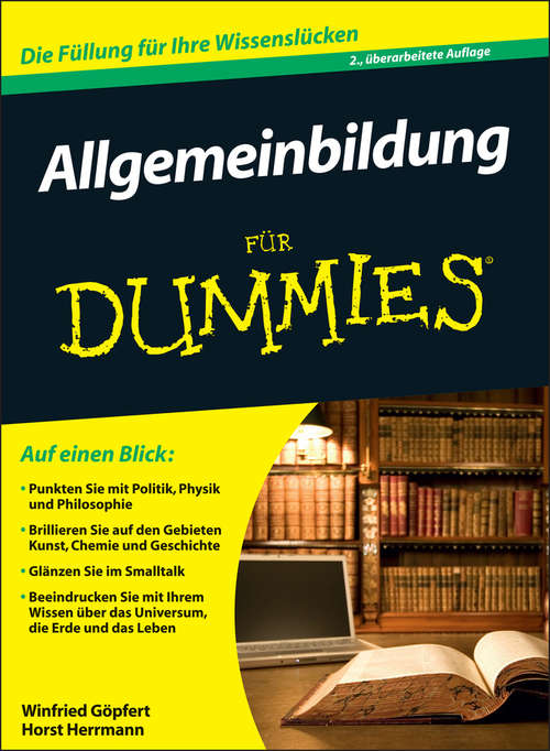 Book cover of Allgemeinbildung für Dummies (2. Auflage) (Für Dummies)