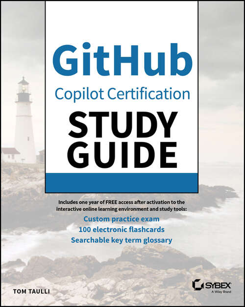 Book cover of GitHub Copilot Certification Study Guide (Sybex Study Guide)