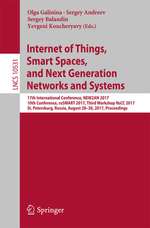 Book cover of Internet of Things, Smart Spaces, and Next Generation Networks and Systems