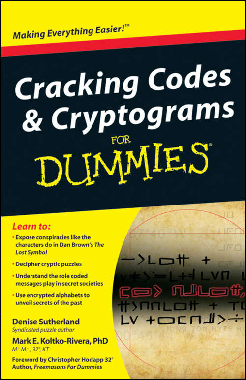 Book cover of Cracking Code and Cryptograms For Dummies