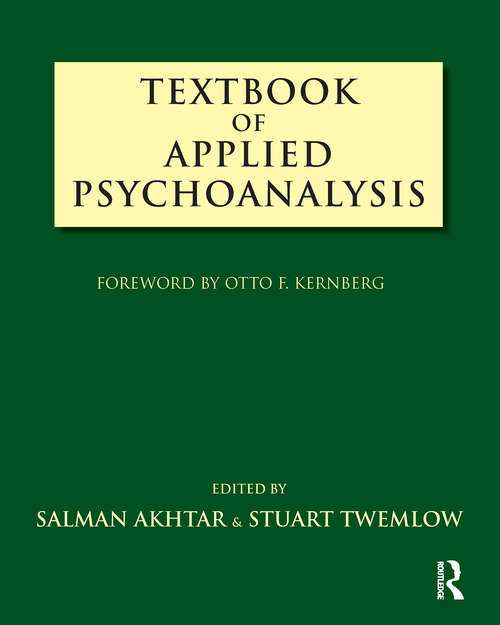 Book cover of Textbook of Applied Psychoanalysis