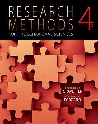 Research Methods for the Behavioral Sciences (4th Edition)