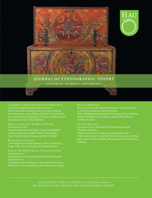 Book cover of HAU: Journal of Ethnographic Theory, volume 12 number 3 (Winter 2022)