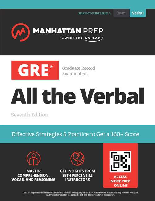 Book cover of GRE All the Verbal (Seventh Edition) (Manhattan Prep GRE Prep)