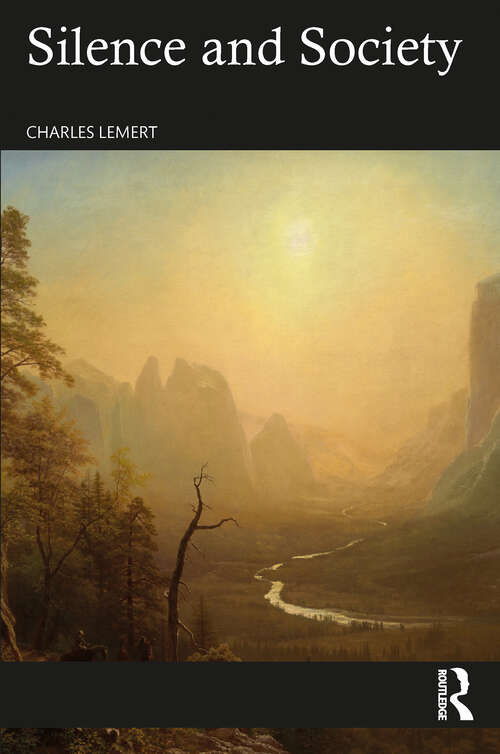 Book cover of Silence and Society (1)