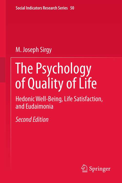 Book cover of The Psychology of Quality of Life