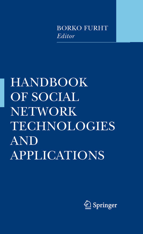 Book cover of Handbook of Social Network Technologies and Applications