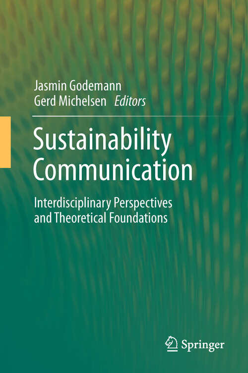 Book cover of Sustainability Communication