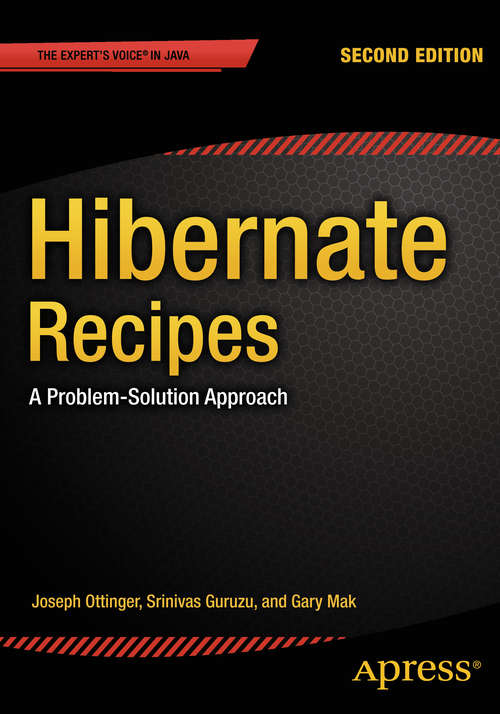 Book cover of Hibernate Recipes