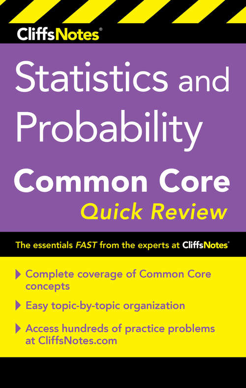 Book cover of CliffsNotes Statistics and Probability Common Core Quick Review