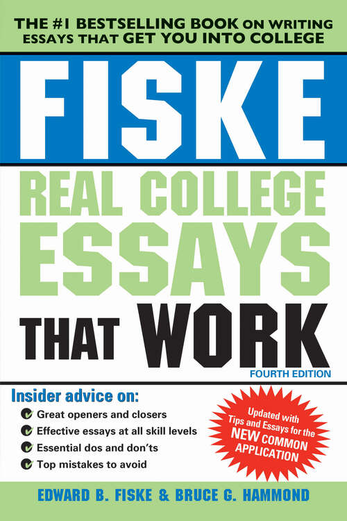 Book cover of Fiske Real College Essays That Work
