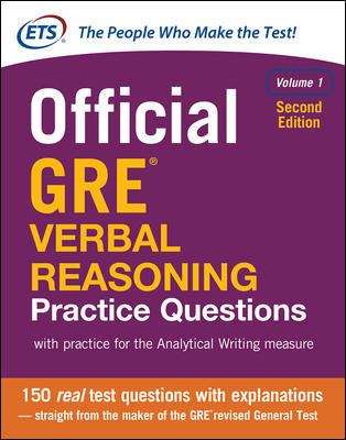 Book cover of Official GRE Verbal Reasoning Practice Questions (Second Edition)