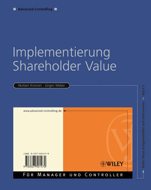 Book cover of Implementierung Shareholder Value (Advanced Controlling)