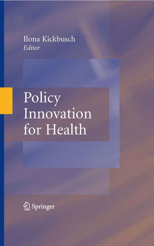 Book cover of Policy Innovation for Health