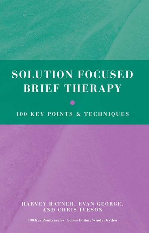 Book cover of Solution Focused Brief Therapy
