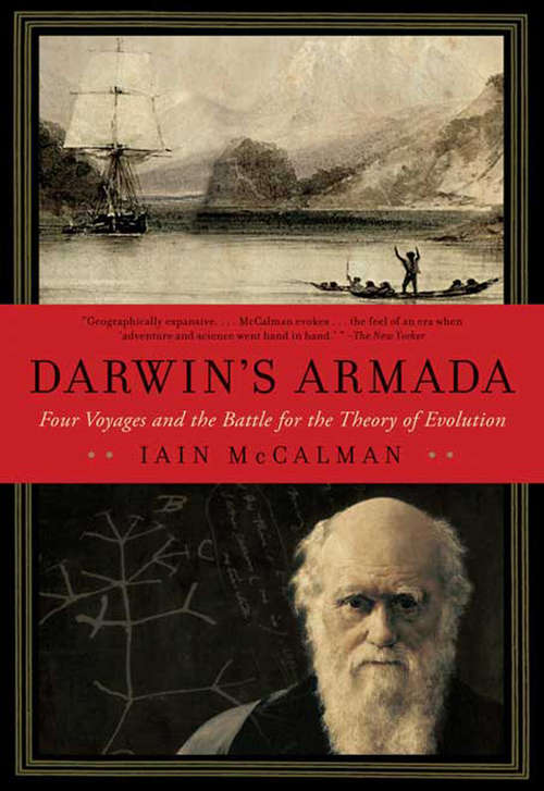 Book cover of Darwin's Armada: Four Voyages and the Battle for the Theory of Evolution