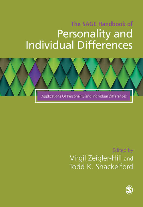 Book cover of The SAGE Handbook of Personality and Individual Differences: Volume III: Applications of Personality and Individual Differences