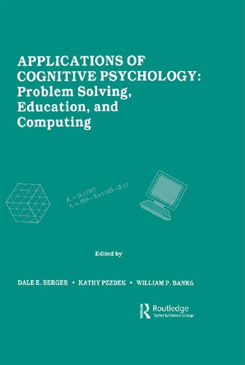 Applications of Cognitive Psychology: Problem Solving, Education, and Computing