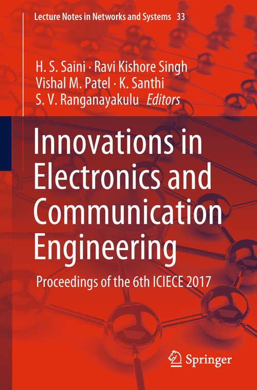 Book cover of Innovations in Electronics and Communication Engineering: Proceedings Of The Fifth Iciece 2016 (1st ed. 2019) (Lecture Notes in Networks and Systems #7)