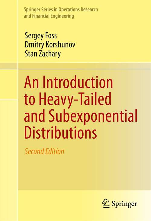 Book cover of An Introduction to Heavy-Tailed and Subexponential Distributions, 2nd Edition