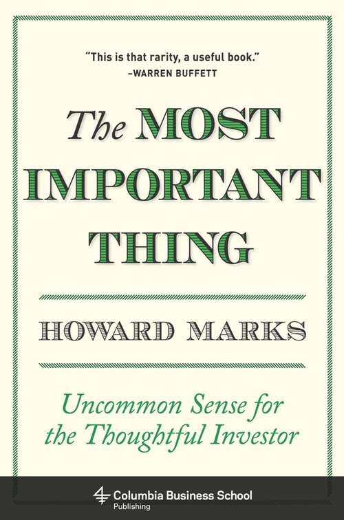 Book cover of The Most Important Thing