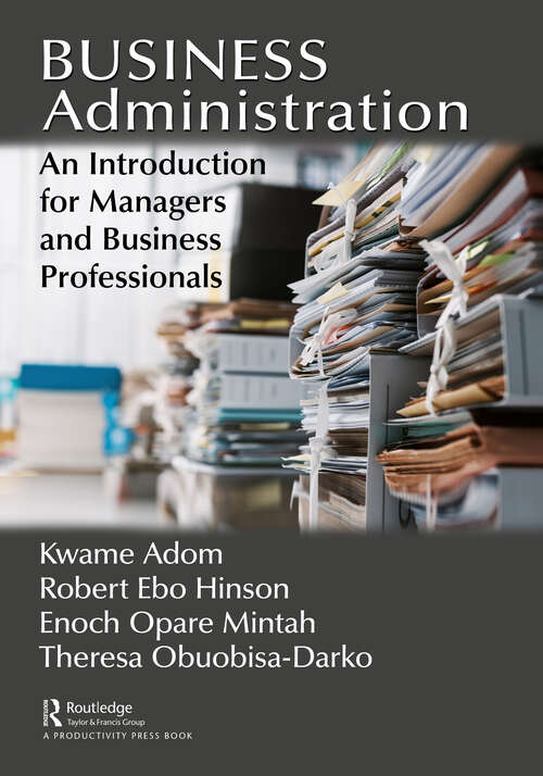 Book cover of Business Administration: An Introduction for Managers and Business Professionals