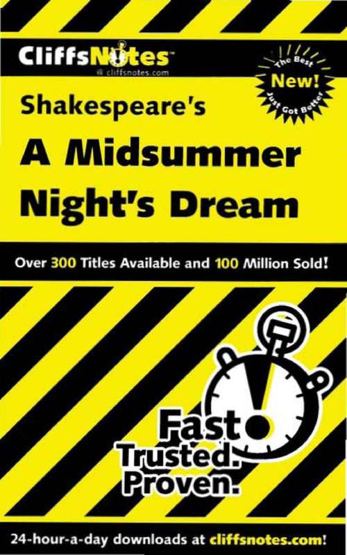 Book cover of CliffsNotes on Shakespeares A Midsummer Nights Dream
