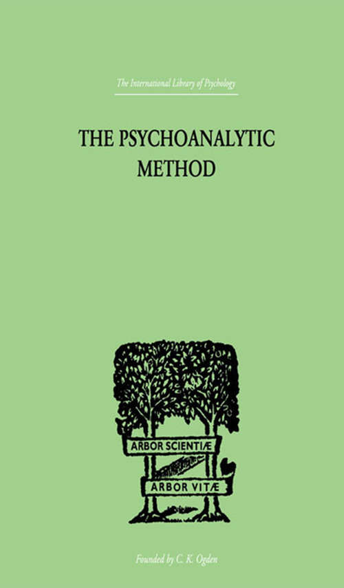 Book cover of The Psychoanalytic Method