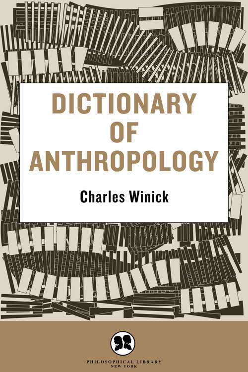 Book cover of Dictionary of Anthropology