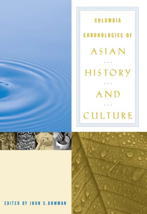 Book cover of Columbia Chronologies of Asian History and Culture